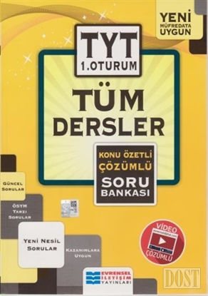 TYT Tüm Dersler Konu Özetli Çözümlü Soru Bankası 1. Oturum